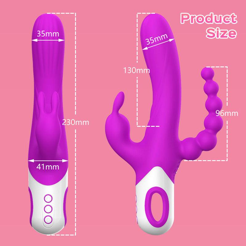 Violet Sonata - Triple Rabbit Vibrator with Anal Beads - Sexdoll.Sex