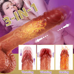 WENDT 3-in-1 Lifelike Non-sticky Blush Dildo 9 INCH - Sexdoll.Sex