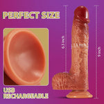 WENDT 3-in-1 Lifelike Non-sticky Blush Dildo 9 INCH - Sexdoll.Sex