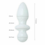 White Jade - Set of 3 Glass Anal Plugs for Custom Pleasure - Sexdoll.Sex