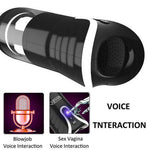 YEAIN Automatic Thrusting 4D Male Masturbator Masturbation Cup-Black - Sexdoll.Sex